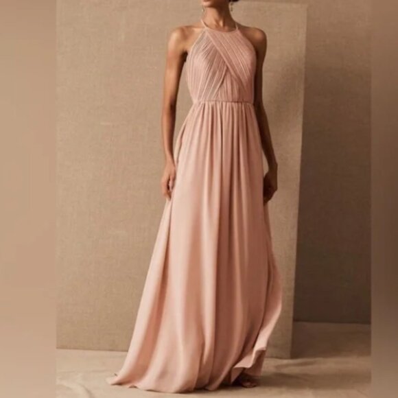 BHLDN Dresses & Skirts - BHLDN Madrie Mauve Pink Halter Maxi Dress Size 6